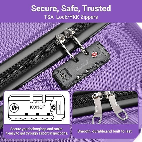 Compact Cabin Travel Case 20” ABS+PC Hard Shell Spinner TSA Lock