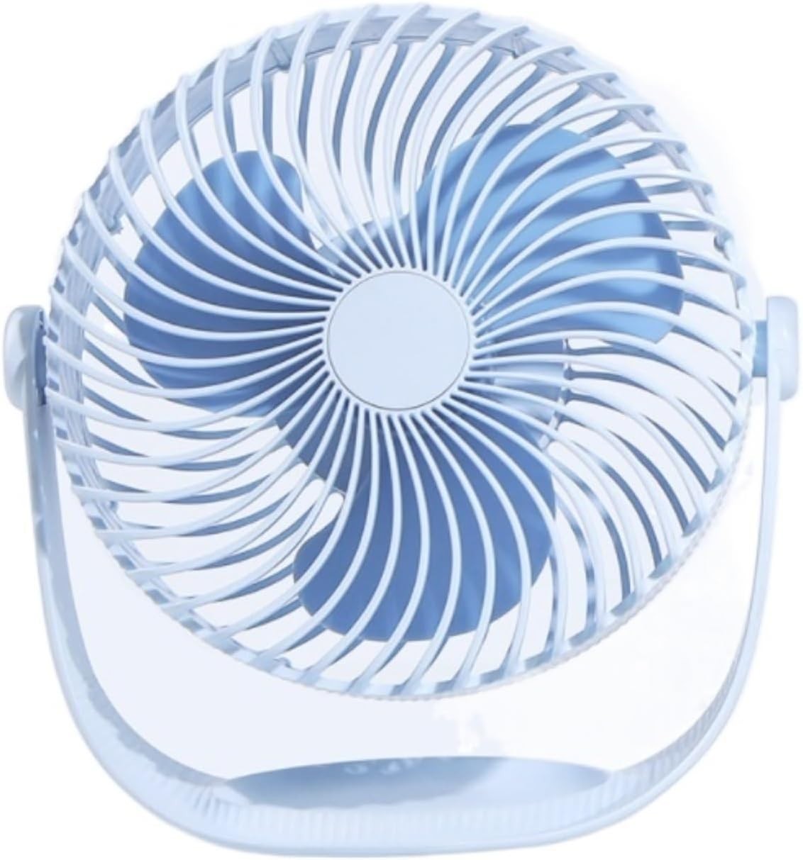 Rechargeable Table Desk Fan 180° Rotation Quiet Mini USB Cooling Fan Blue