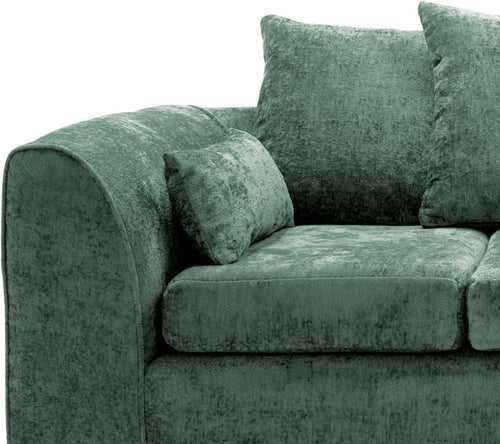 U-Shaped Sofa Rifle Green Chenille Modern 3+2 Seater Sectional w/ Footstool