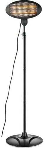 2000W Outdoor Electric Quartz Patio Heater 3 Heat Settings & Safety Shutoff