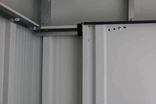 Metal Garden Storage Shed 8x4ft Pent Roof Waterproof Outdoor, Shed Anthracite