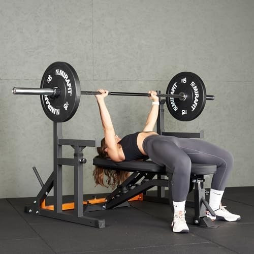 Adjustable Squat & Bench Press Rack Multi-Position Spotters Home Gym