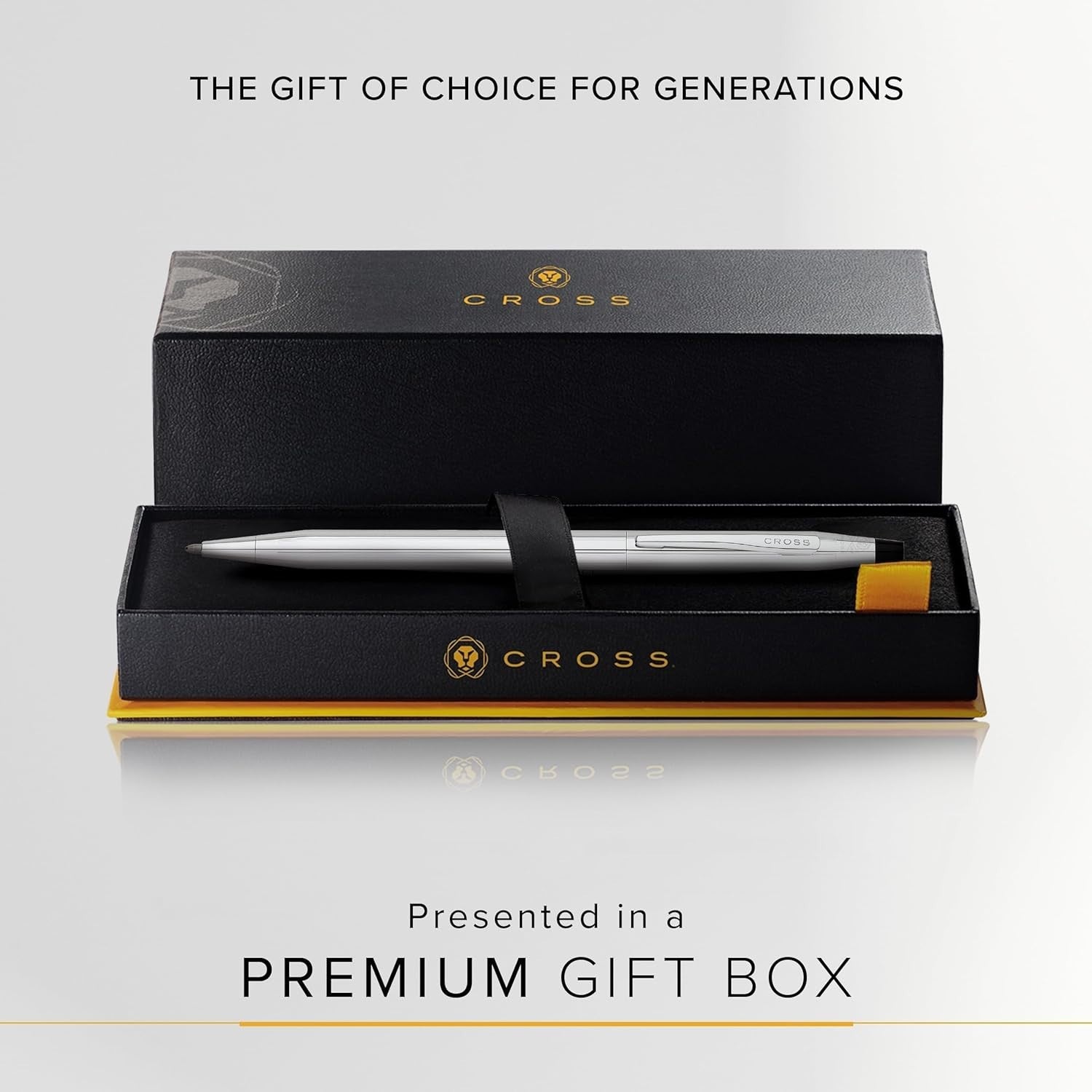 Luxury Lustrous Chrome Ballpoint Pen – Medium Point, Refillable, Gift Box