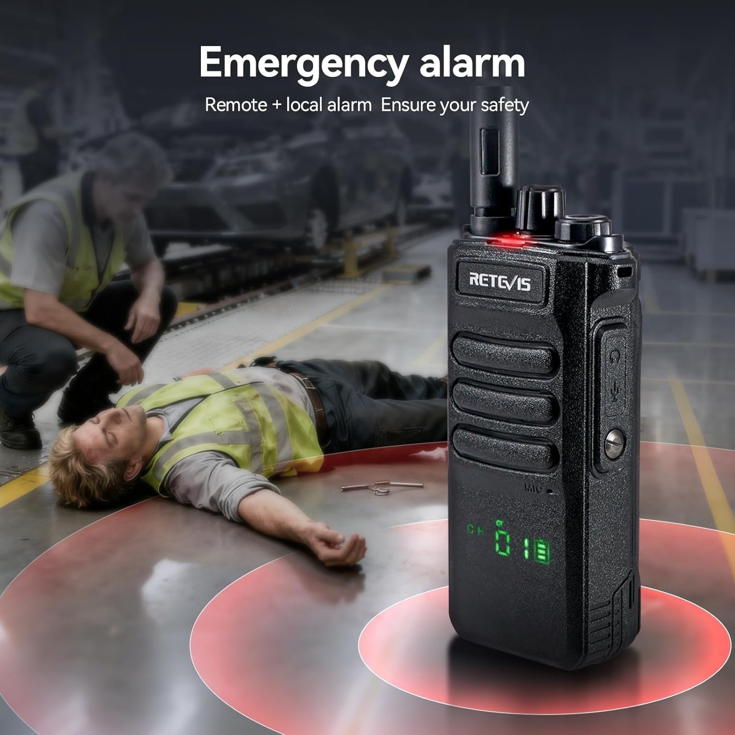 Long Range Professional Walkie Talkies 2 Pack 2600mAh Speaker Mic