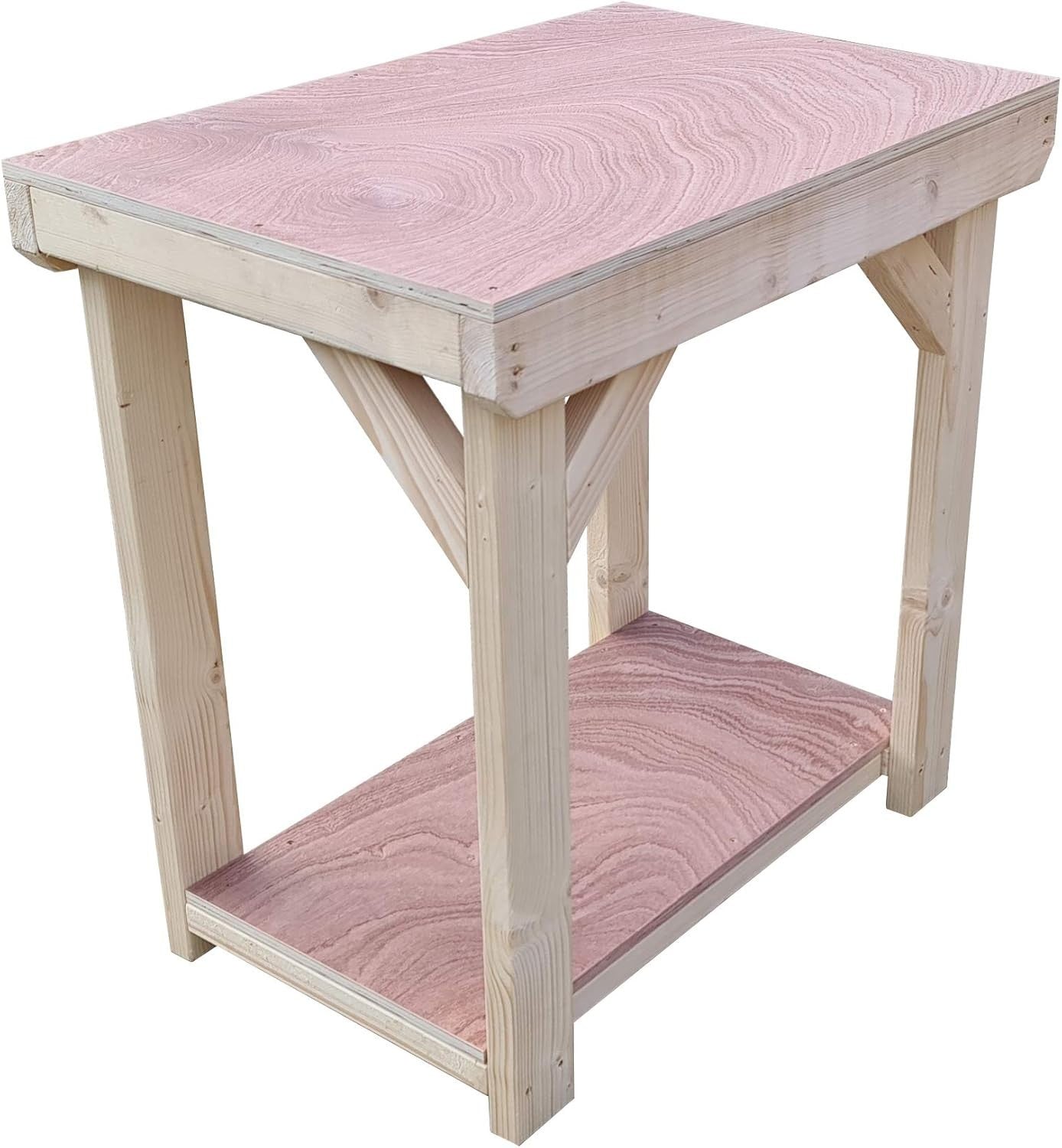4ft Express Wooden Workbench – Heavy Duty Eucalyptus Hardwood Top DIY Table