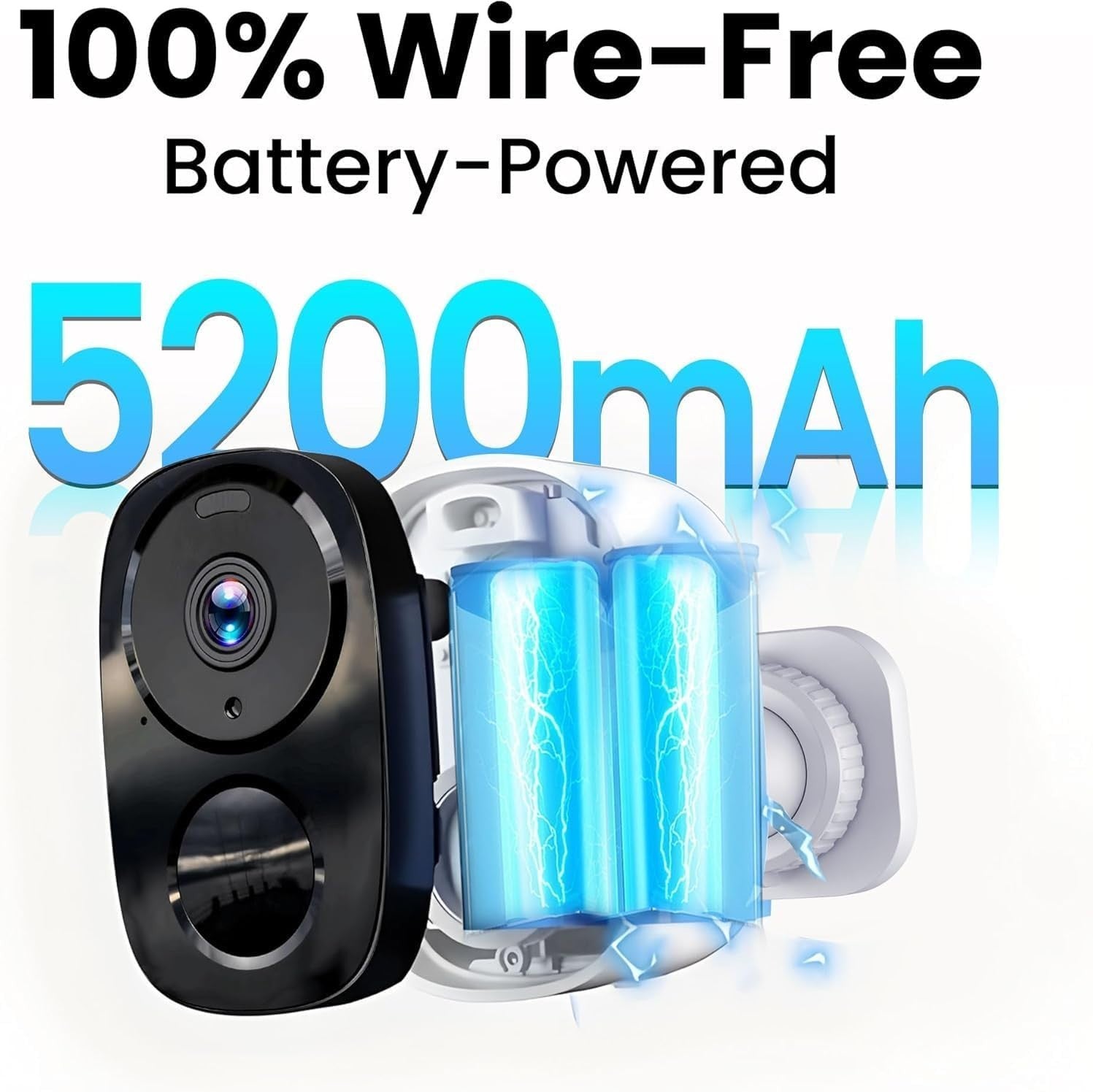 2K Wireless Security Camera Outdoor 5GHz WiFi Color Night Vision IP66