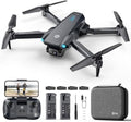 1080P FPV Foldable Drone w/ Optical Flow, Tap Fly, 2 Batteries, Gift for Kids