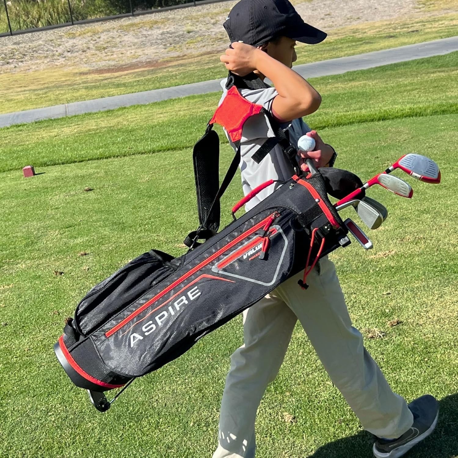 Junior Golf Club Set Ages 3–5 Right Hand Lightweight Driver Hybrid Bag
