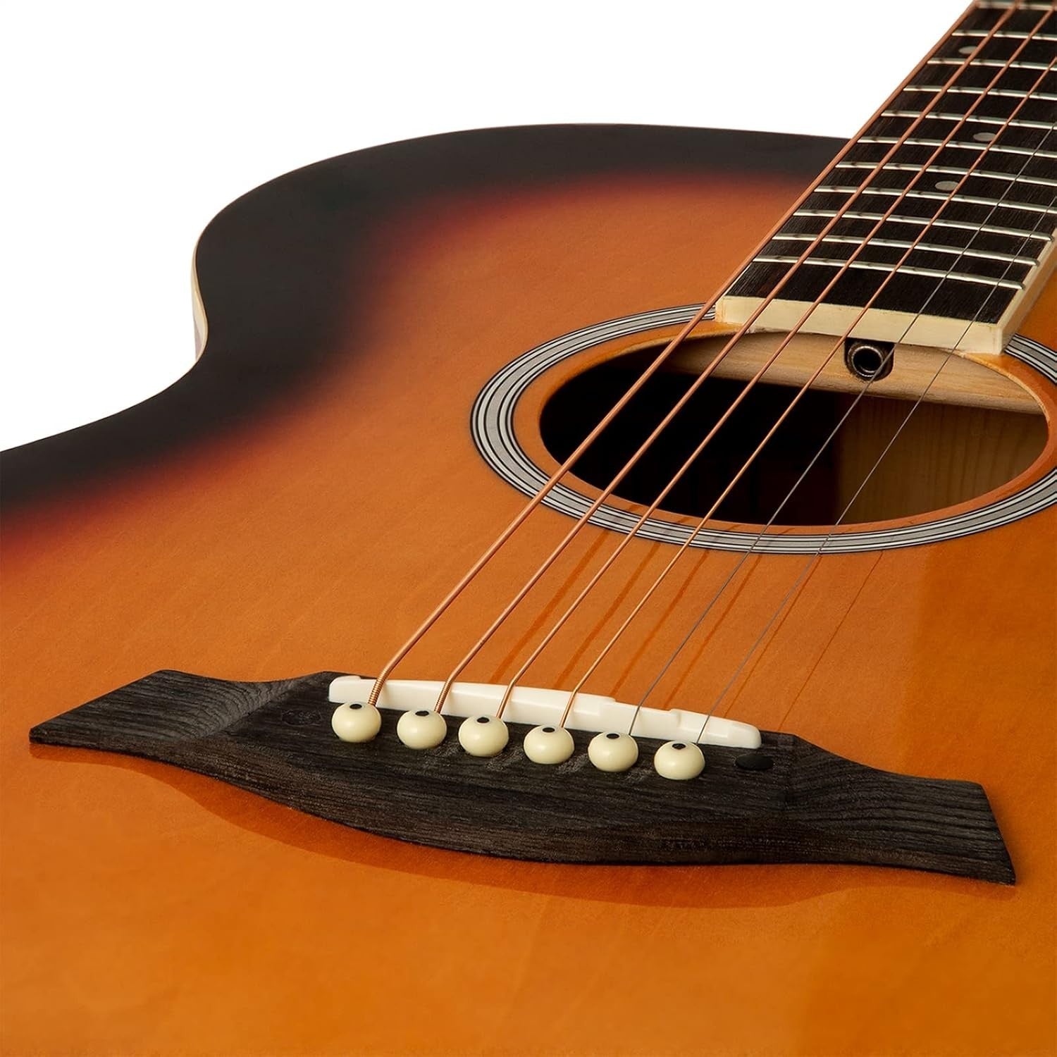 Full Size Cutaway Acoustic Guitar Starter Kit Sunburst