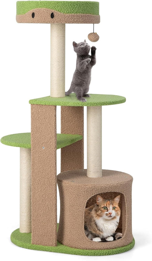 Cat Tree Tower with Scratching Posts Condo Multi Level Kitten Activity Centre