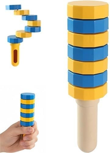 Handheld Wooden Balance Challenge Magnetic Fidget Focus Training Toy