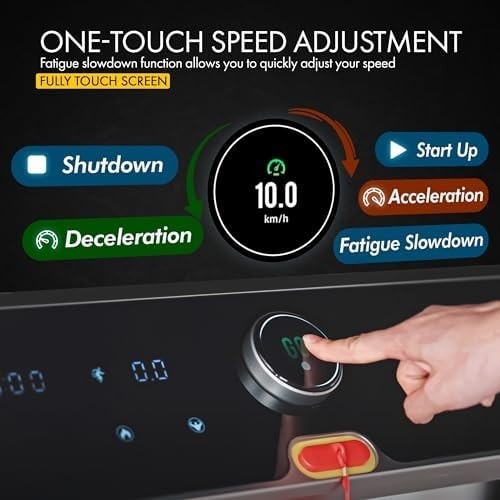Foldable Home Treadmill 2.5HP 1-14 KM/H Shock Absorption Touchscreen