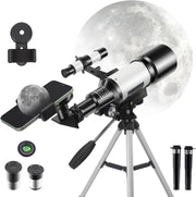 Telescope for Kids & Adults 150X with Phone Adapter & Adjustable Tripod