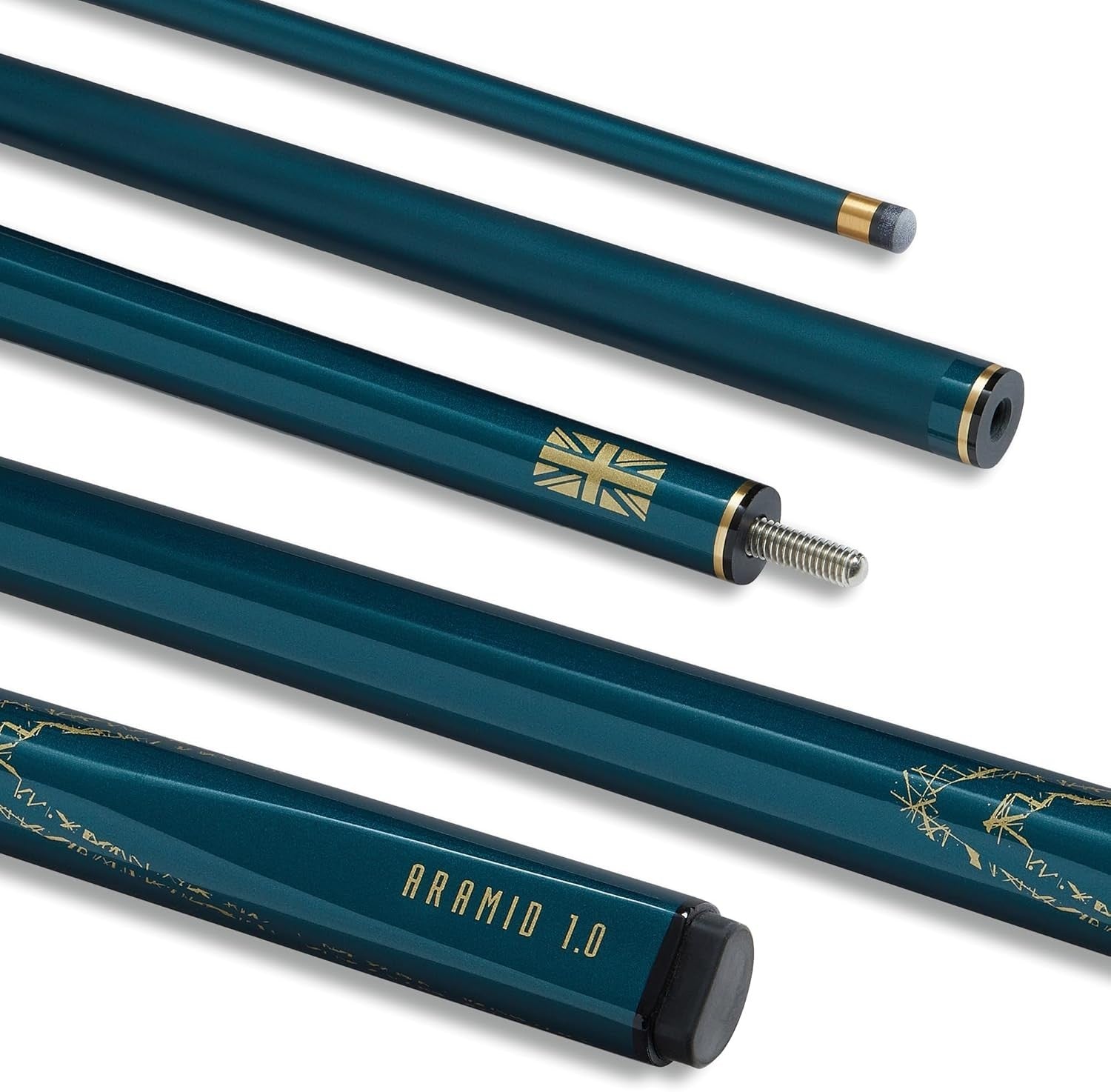 Carbon Fibre Snooker Pool Cue 57" 18oz 10mm Tip Steel Joint