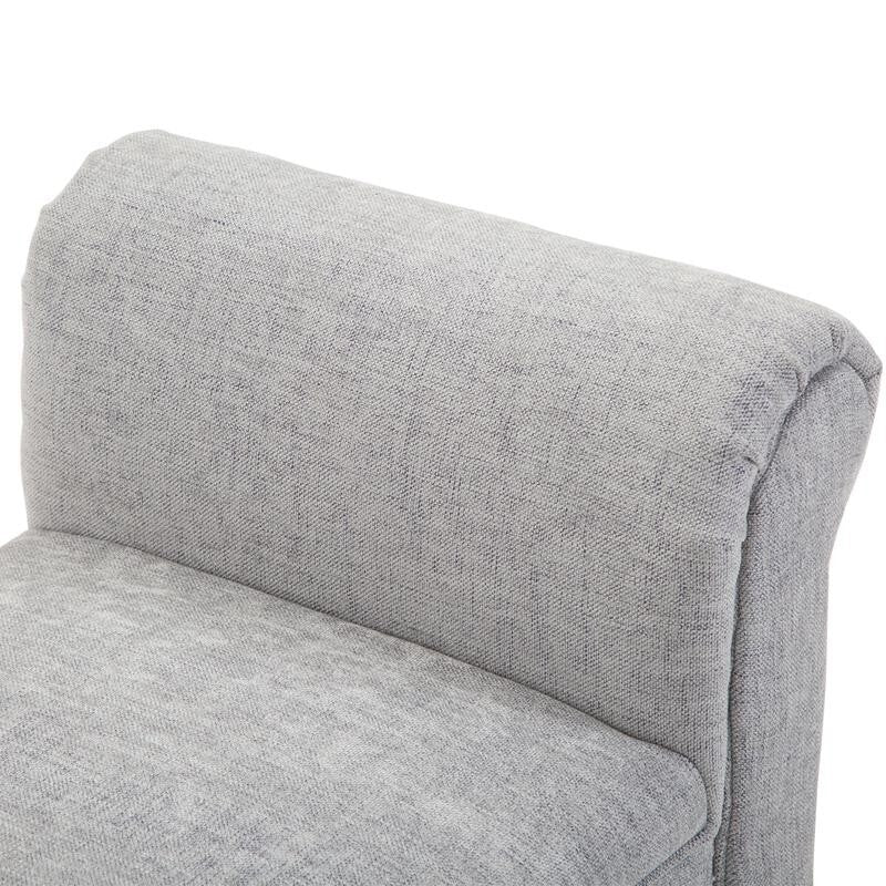 Light Grey Rolled Arm Bench Seat End of Bed Chaise Lounge Sofa Window