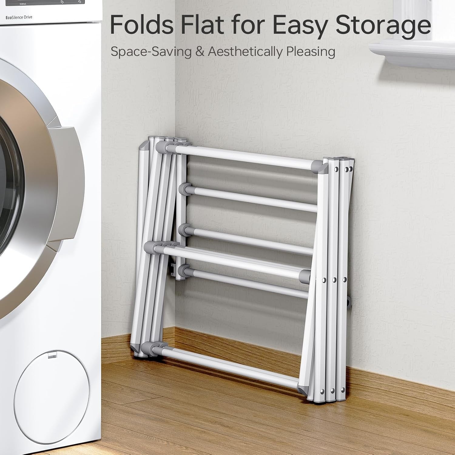 3 Tier Clothes Airer Folding Drying Rack 11 Pole Extendable Indoor Outdoor
