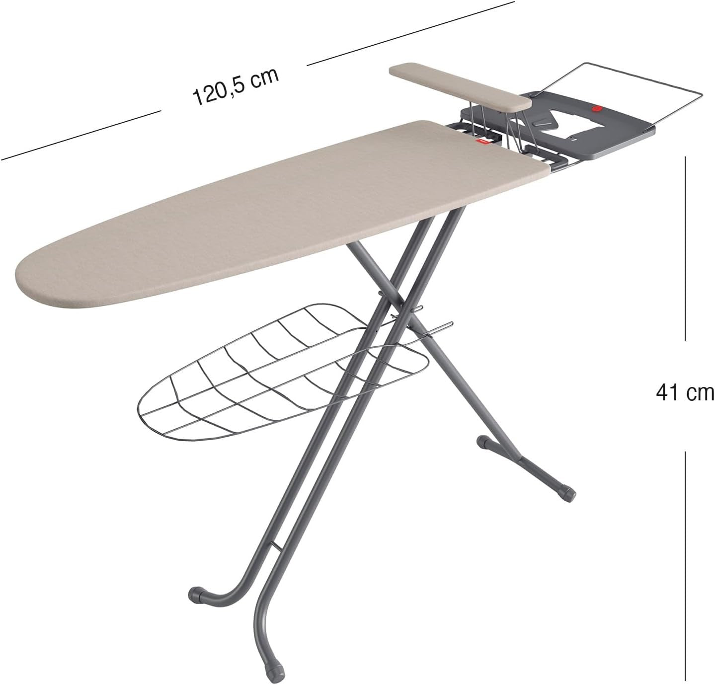 Full Size Ironing Board Adjustable Height Metal Frame Iron Rest