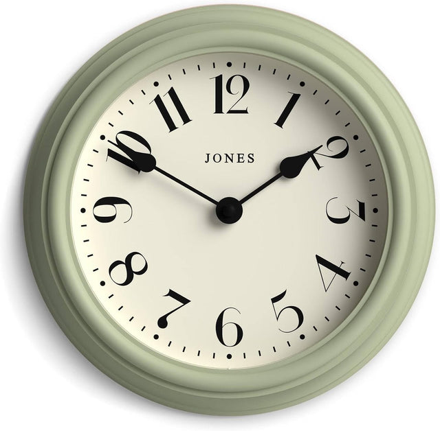 23cm Green Wall Clock Small Retro Design | Quiet Quartz Kitchen Home Office