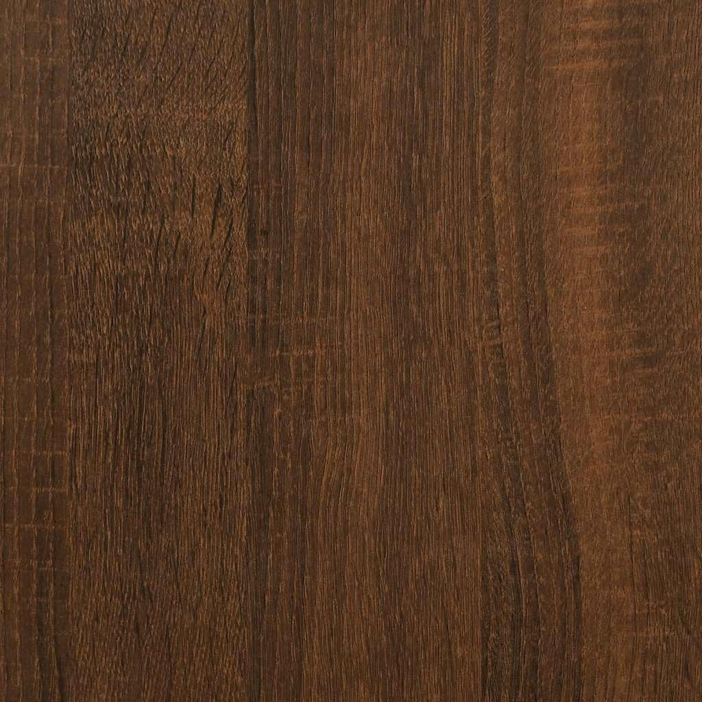 L-Shape Corner Desk with Shelves 139cm Brown Oak Home Office Computer Table