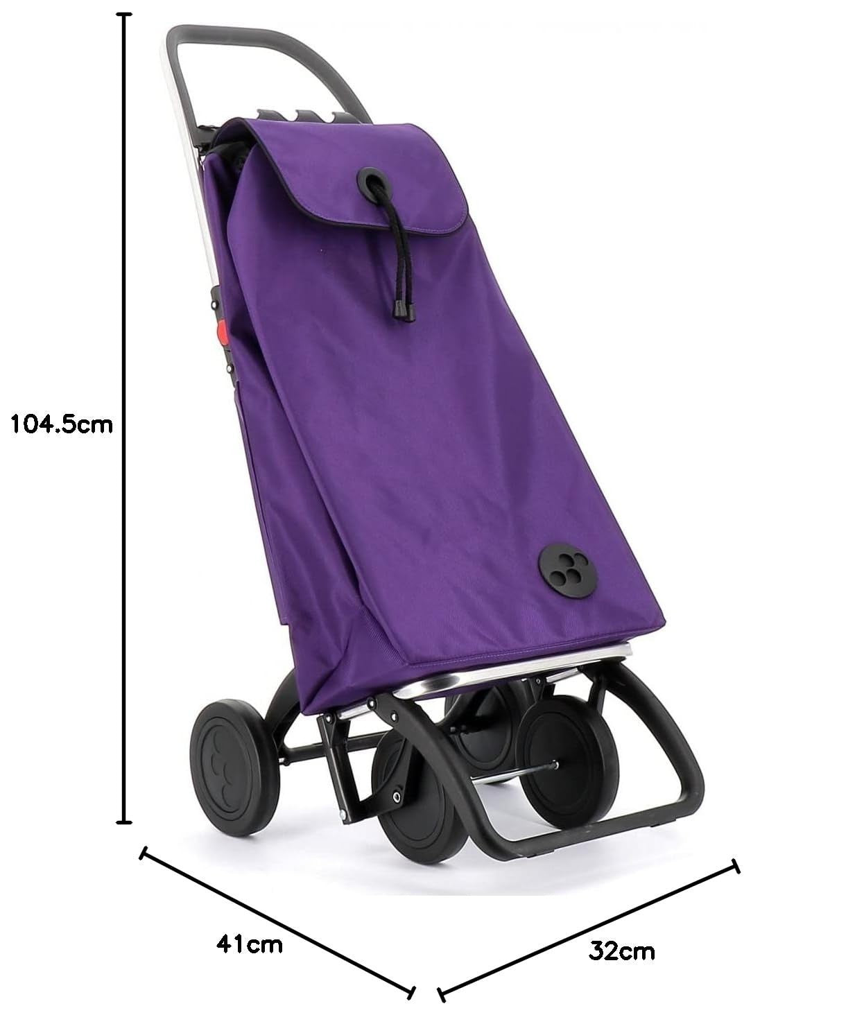 Foldable 4-Wheel Shopping Trolley – Lightweight Aluminium, More