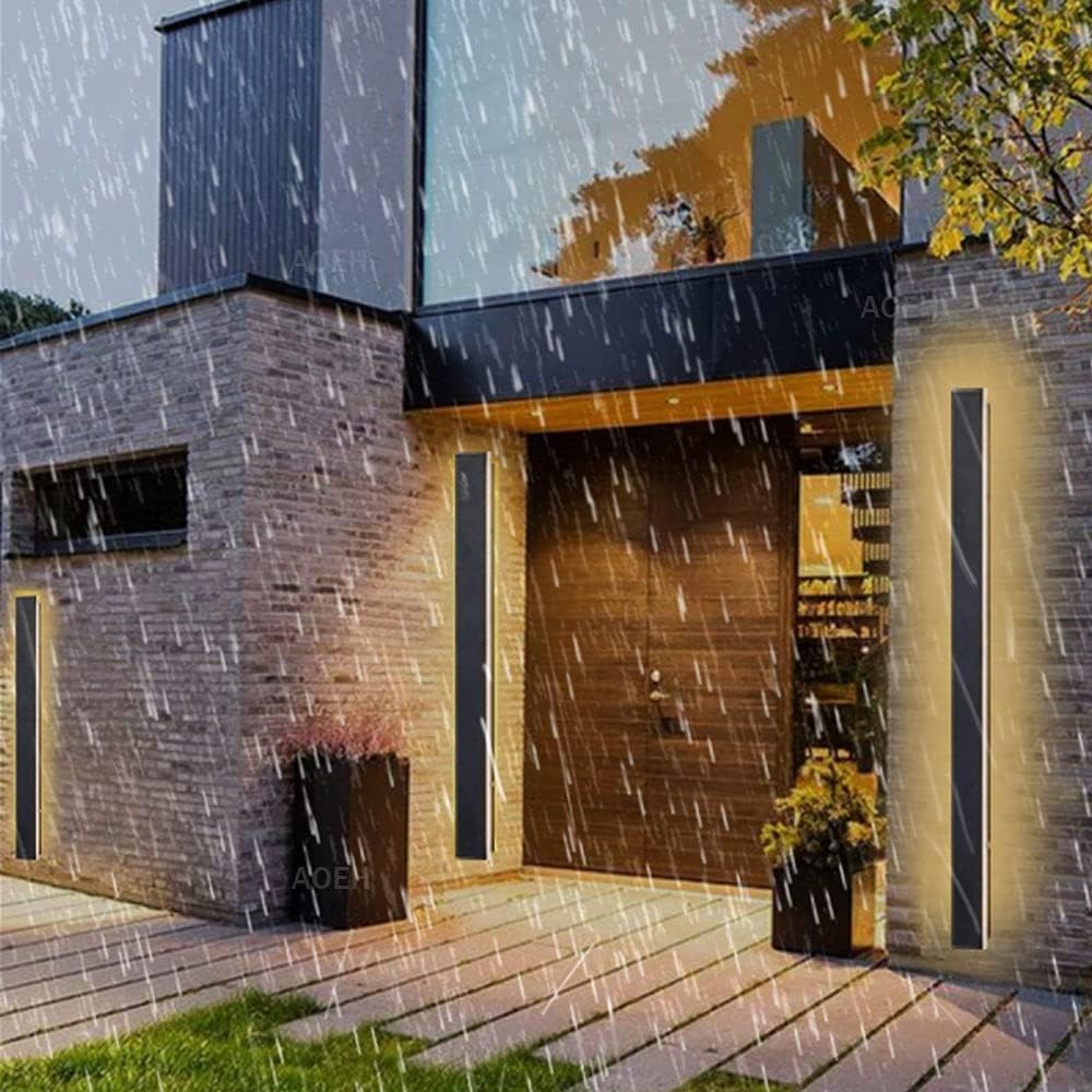 Waterproof LED Outdoor Wall Light 40W Modern Sconce Warm White 115cm