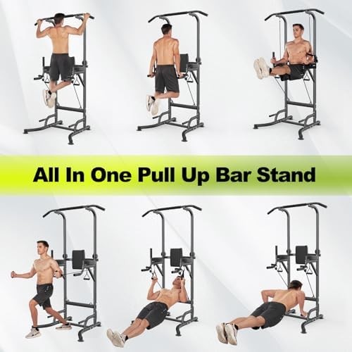 Adjustable Power Tower Pull Up Dip Station Push Up Home Gym Rack