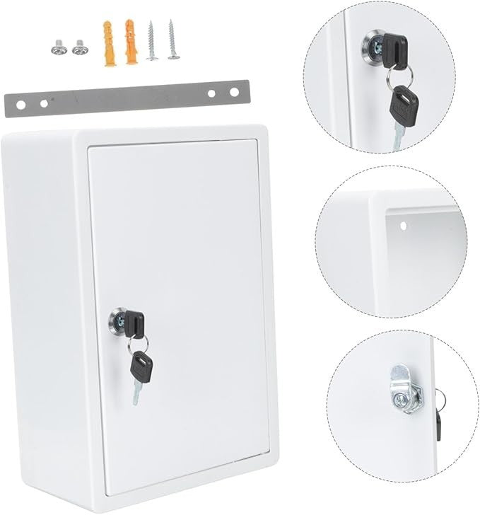 Secure Wall Mounted Package Drop Box – Lockable Outdoor Organizer, Plastic