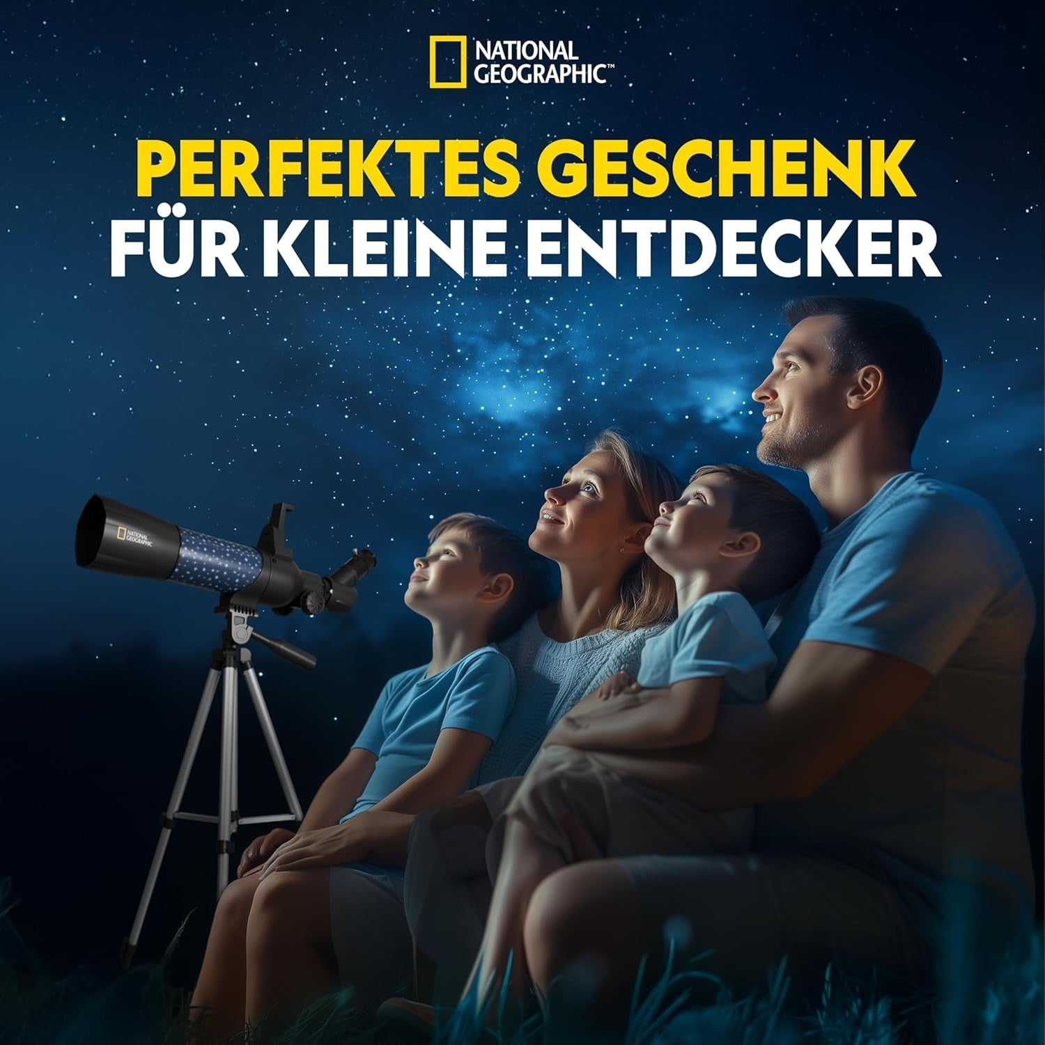 Children's Smart AR Telescope 70mm 20X-300X Astronomy Kit Blue Tripod