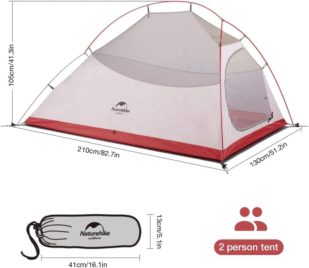 2 Person Lightweight Backpacking Tent 3-4 Dome