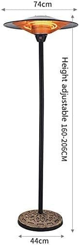 3000W Outdoor Electric Patio Heater Infrared Waterproof Freestanding Adjustable