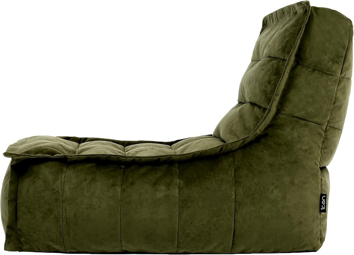 Green Large Velvet Bean Bag Chair Adult Lounge Seat Gaming Sofa
