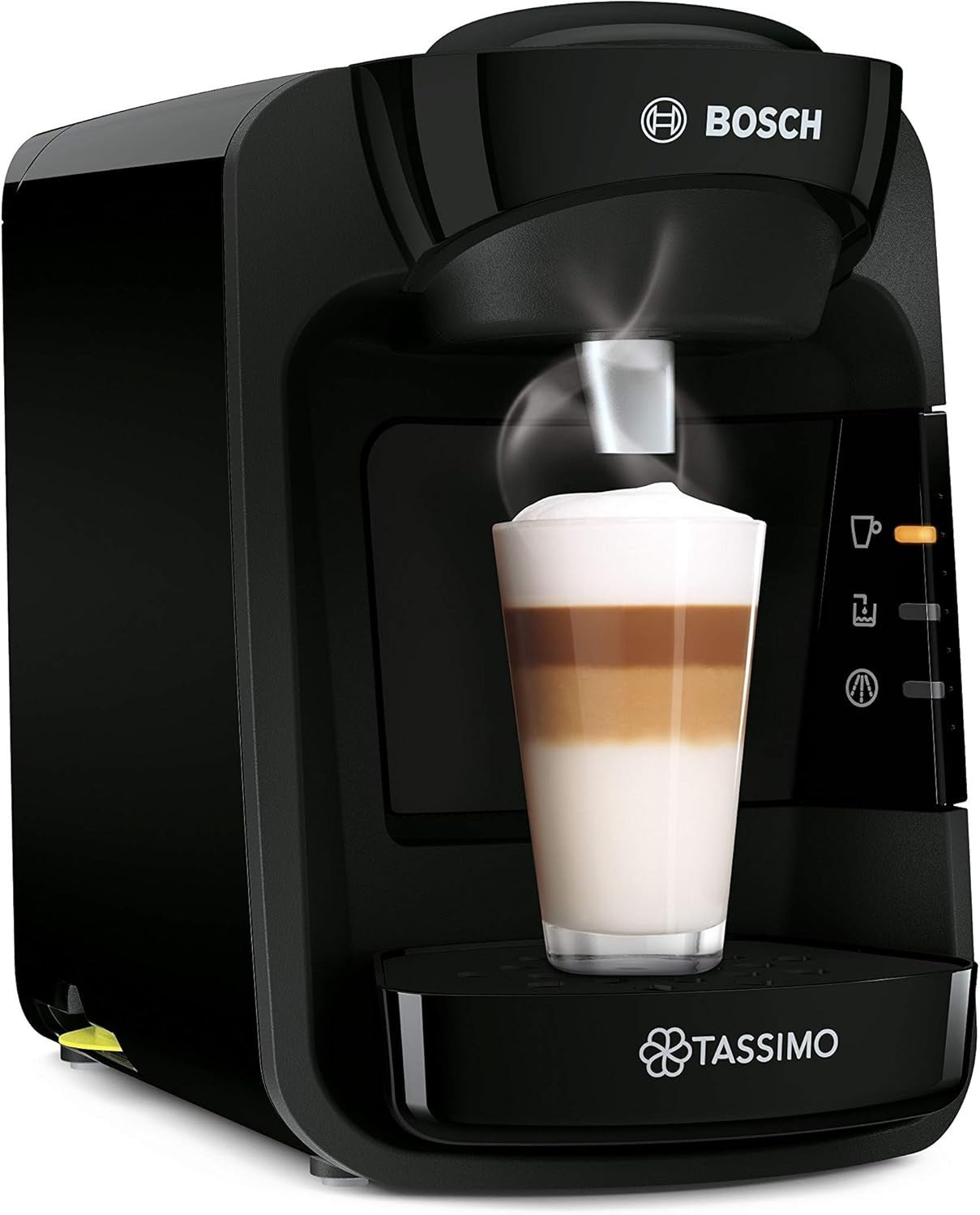 Capsule Coffee Machine 0.8L Auto Clean Compact Brewer with 80 Drink Bundle Black
