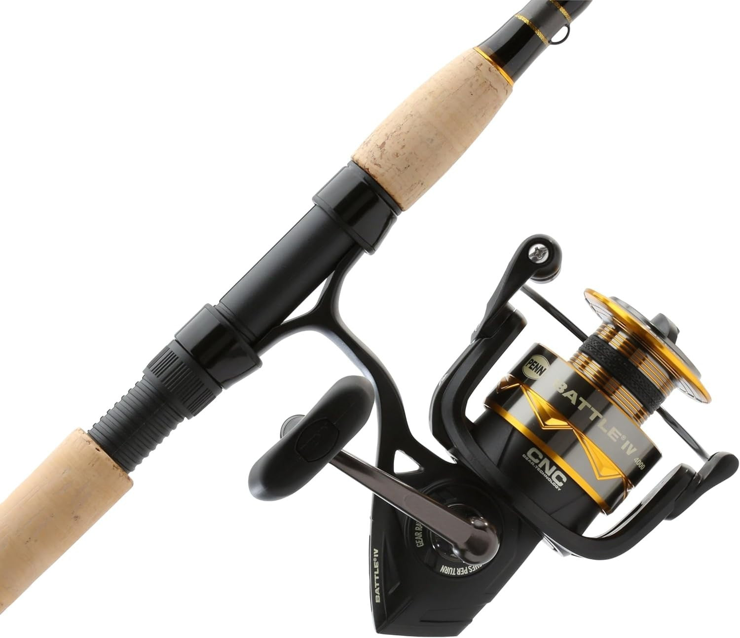 Saltwater Spinning Rod & Reel Combo | 7' Graphite Battle Fishing Kit