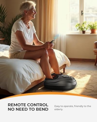 Shiatsu Foot Massager with Heat Remote Control Deep Kneading Compression
