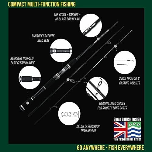 Smuggler 5 Travel Fishing Rod – Super Compact, Spin & Fresh/Saltwater