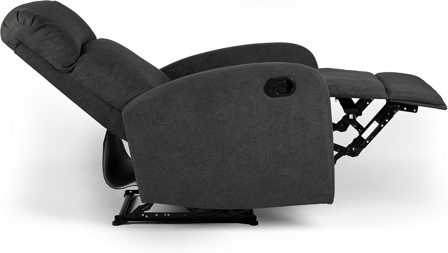 Charcoal Fabric Recliner Armchair Lounge Chair with Footrest Support