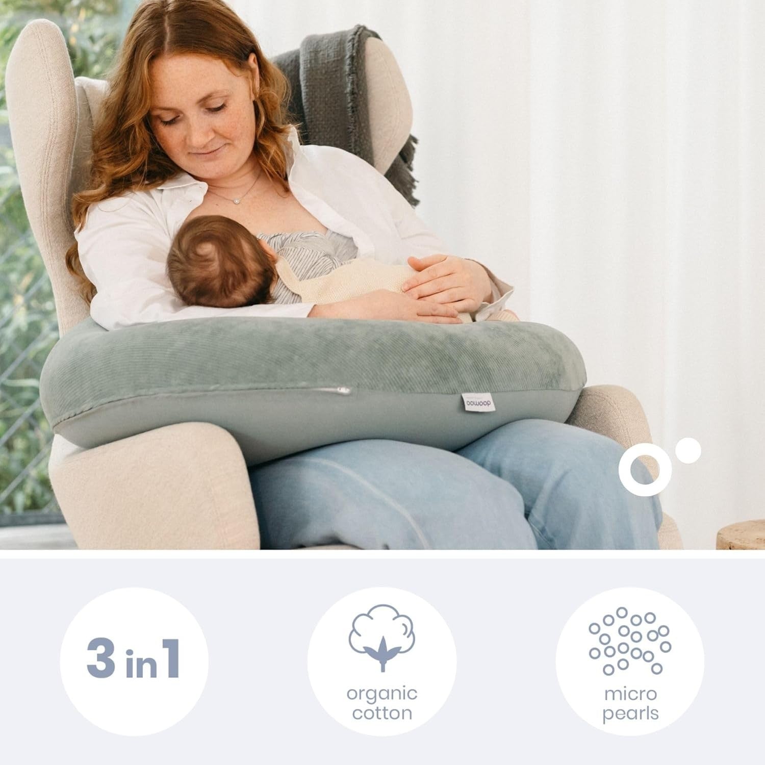 Pregnancy Body Pillow Full Length Maternity Support Organic Cotton Side Sleeper