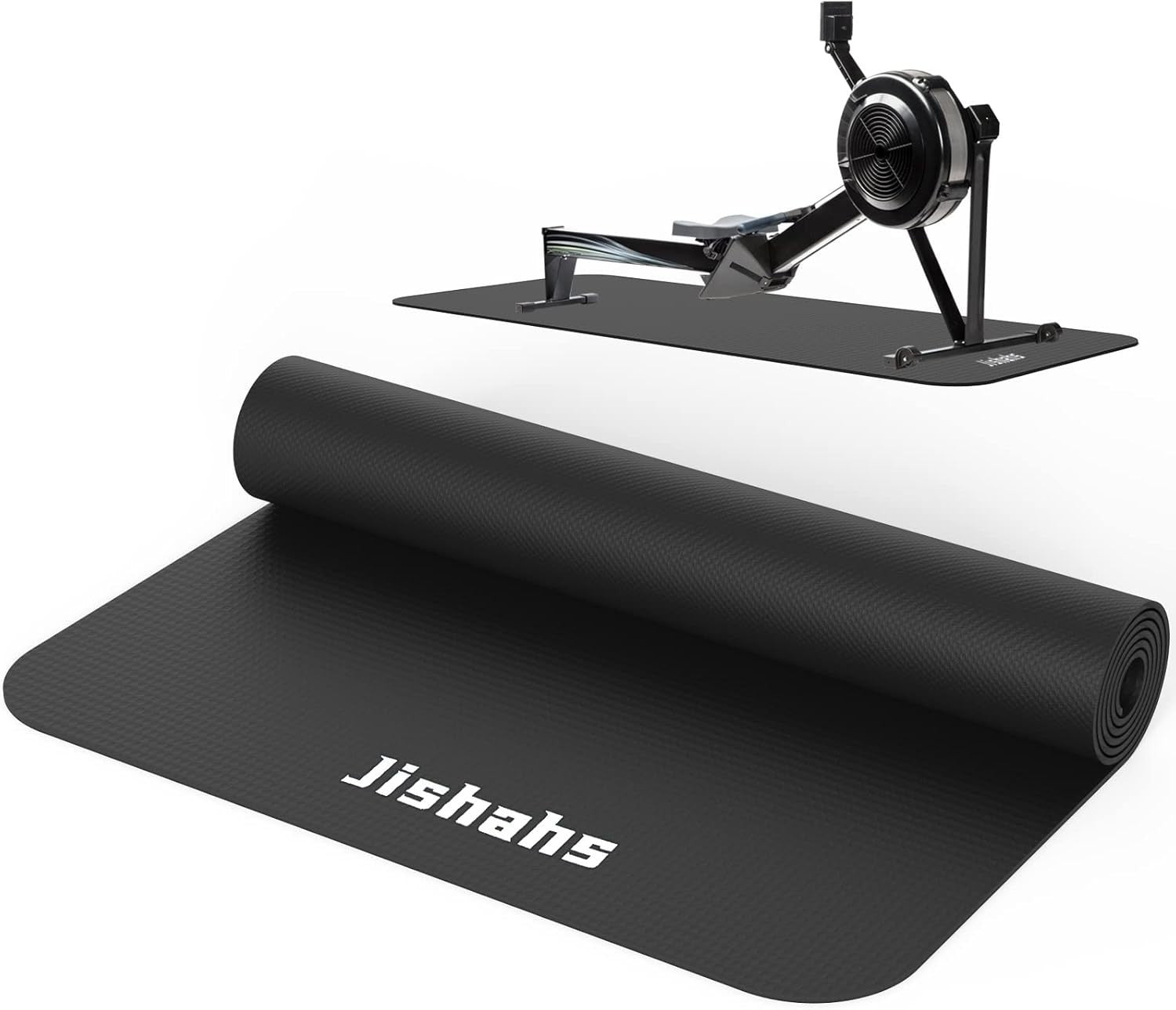 Extra Long Rowing Machine Mat 8.5ft Non-Slip Waterproof PVC Floor Protector