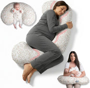 Pregnancy Pillow Full Body 3 in 1 Adjustable Maternity Nursing Support 65"
