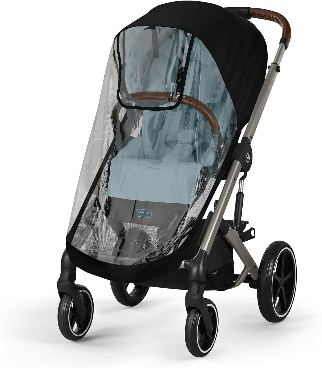 Pram Raincover Transparent Weather Shield Zip Window Air Vents