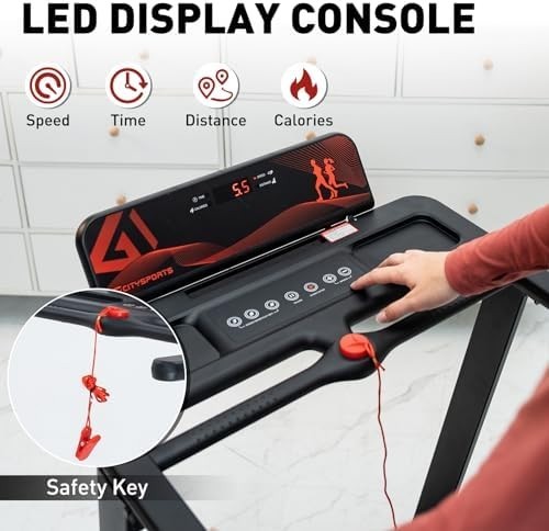 Foldable Electric Treadmill Home Walking Running Machine Bluetooth 2HP