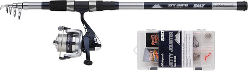 Sea Fishing Rod & Reel Combo – 2.4m Inshore/Jetty Spinning Kit with Lures