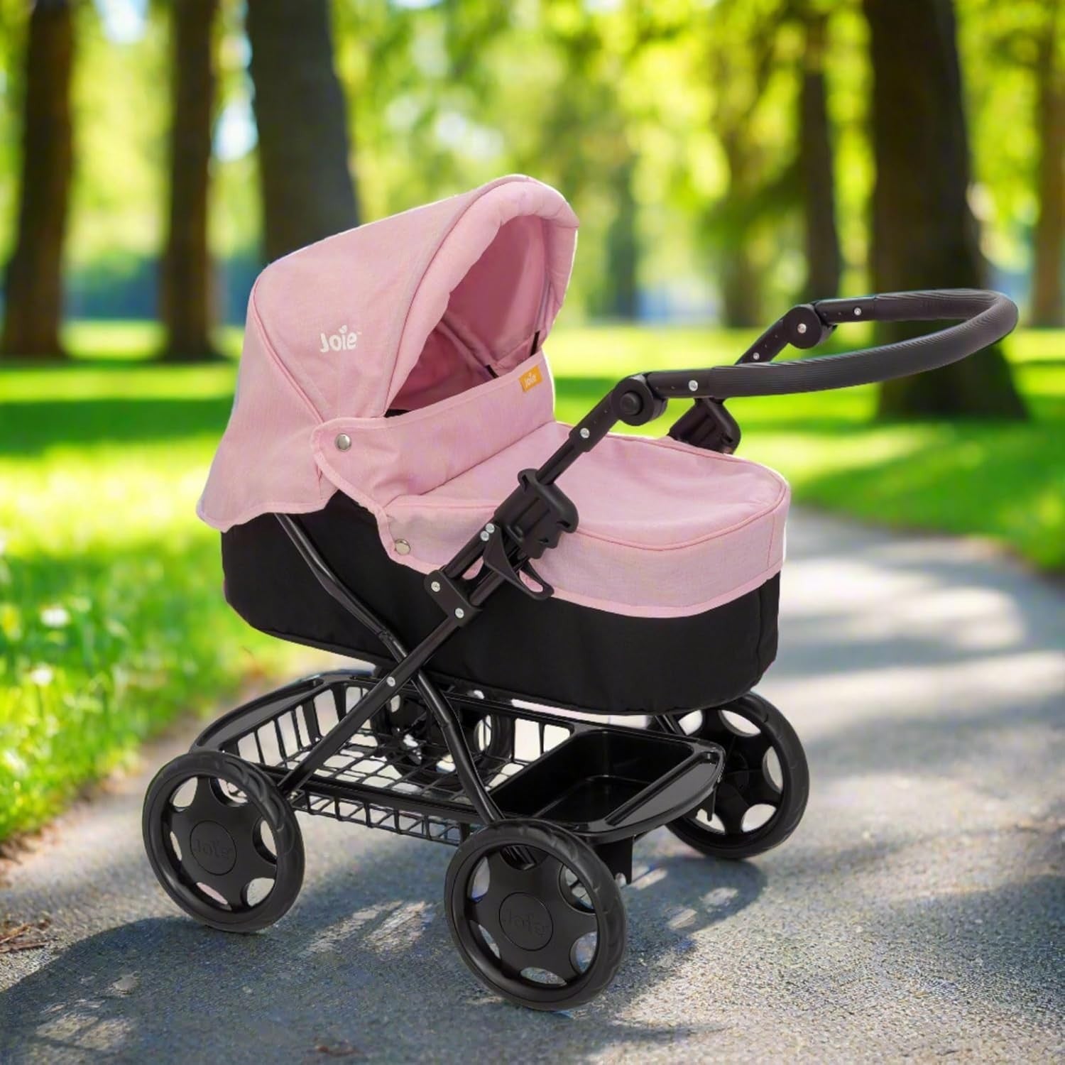 Classic Doll Pram Pushchair with Parasol Changing Bag Foldable 3+