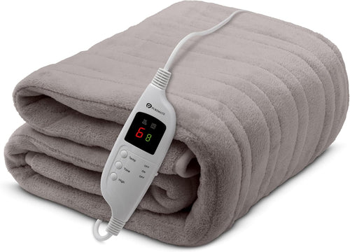 Extra Large Electric Heated Throw 200x150cm Fleece Blanket 9 Heat Timer