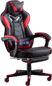 Ergonomic Gaming Chair Recliner Office Desk Footrest Lumbar Massage Swivel