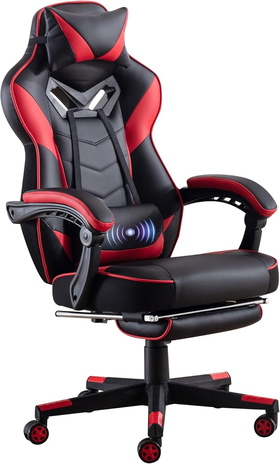 Ergonomic Gaming Chair Recliner Office Desk Footrest Lumbar Massage Swivel