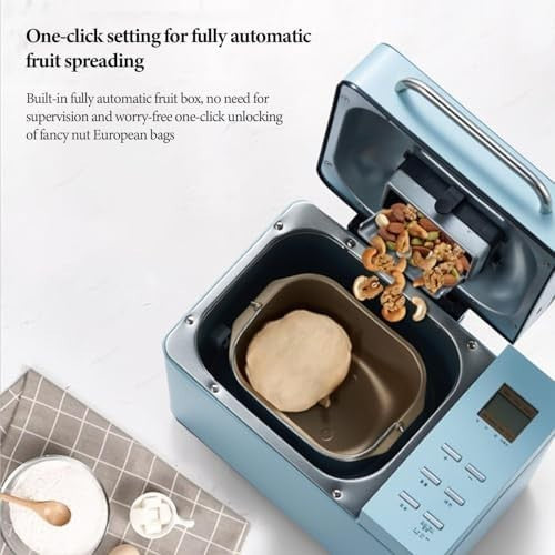 Bread Maker 1000g Fruit Nut Dispenser 15h Timer Automatic Dough Kneading Nonstic