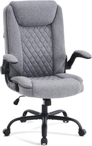 Ergonomic Office Chair Grey Desk Swivel Seat Adjustable Height Lumbar 150KG Max