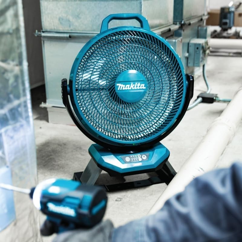 40V Max Portable Jobsite Fan – 3-Speed AC/DC Adjustable Tilt Heavy Duty Blue