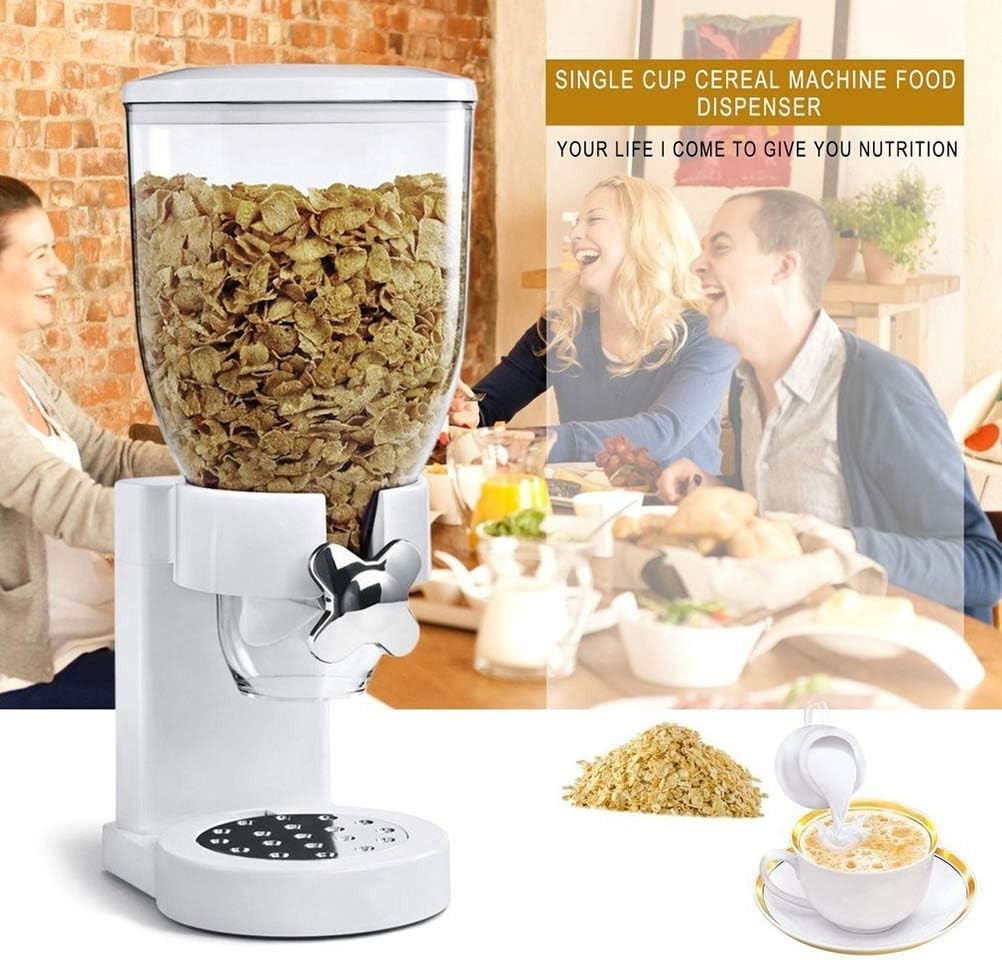 1.5L Cereal Dispenser Easy Pour Dry Food Storage Black